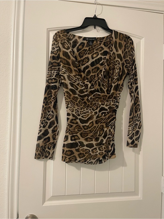 INC International Concepts Tops - INC Animal Print Ruched Top – Size M